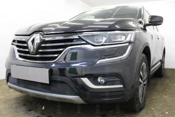 3 199 р. Защита радиатора Стрелка11 Стандарт  Renault Koleos  2 (2016-2024) (черная)  с доставкой в г. Москва. Увеличить фотографию 2