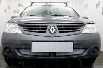 3 499 р. Защита радиатора (низ) Стрелка11 Стандарт  Renault Logan  1 (2004-2010) дорестайлинг (хром)  с доставкой в г. Москва. Увеличить фотографию 2