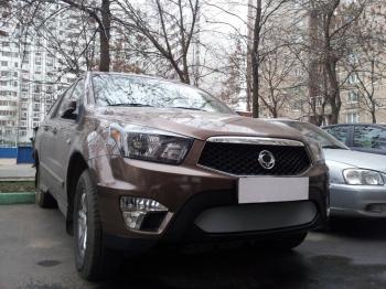 Защита радиатора Стрелка11 Стандарт SSANGYONG (Ссан) Actyon Sport (Актион) (2012-2024)