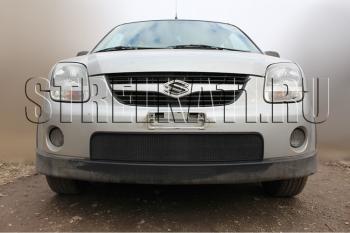 2 899 р. Защита радиатора Стрелка11 Стандарт  Suzuki Ignis (2003-2008) (черная)  с доставкой в г. Москва. Увеличить фотографию 1