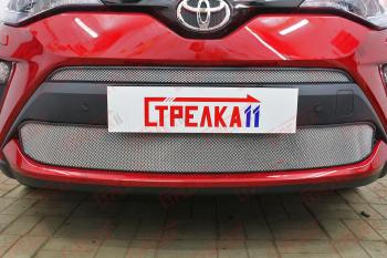 Защита радиатора (низ) Стрелка11 Стандарт Toyota (Тойота) C-HR (С-НР)  NGX10, ZGX10 (2019-2024) NGX10, ZGX10 рестайлинг