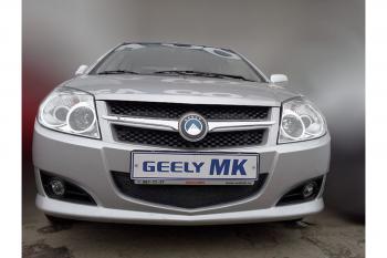 799 р. Зимняя заглушка решетки радиатора Стрелка11 Geely MK (2006-2015) (черная)  с доставкой в г. Москва. Увеличить фотографию 2