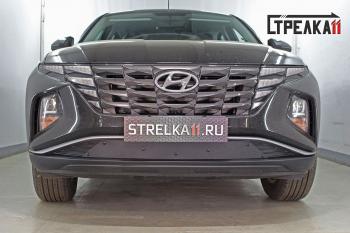 Зимняя заглушка решетки радиатора (низ) Стрелка11 Hyundai Tucson NX4 (2020-2022)  (черная)