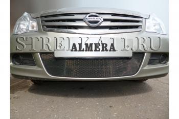 Зимняя заглушка решетки радиатора Стрелка11 Nissan Almera G15 седан (2012-2019) ()