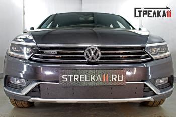 Зимняя защита на стяжке (низ) Стрелка11 Volkswagen Passat B8 седан дорестайлинг (2015-2019) ()