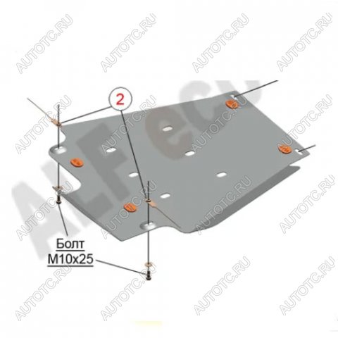 13 699 р. Защита кпп (V-5,7) ALFECO  Toyota Tundra  XK50 (2013-2024) 2-ой рестайлинг (алюминий 3 мм)  с доставкой в г. Москва