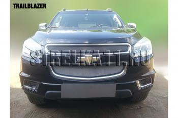 1 199 р. Защита радиатора (низ) Стрелка11 Стандарт Chevrolet Trailblazer GM800 дорестайлинг (2012-2016) (хром)  с доставкой в г. Москва. Увеличить фотографию 2