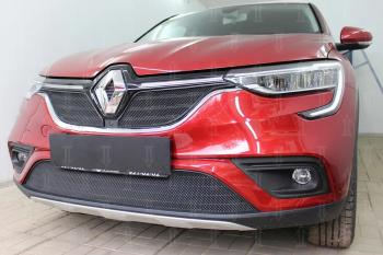 7 299 р.  Защита радиатора (верх, 2 части) Стрелка11 PREMIUM  Renault Arkana (2019-2024) (черная)  с доставкой в г. Москва. Увеличить фотографию 3