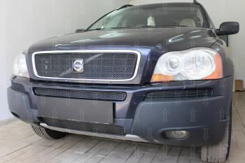 5 449 р. Защита радиатора (верх) Стрелка11 PREMIUM  Volvo XC90  C (2002-2006) дорестайлинг (черная)  с доставкой в г. Москва. Увеличить фотографию 2