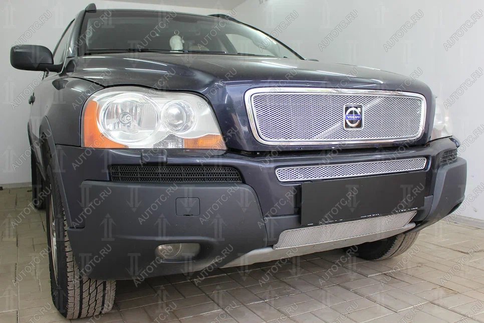 4 999 р. Защита радиатора (низ) Стрелка11 PREMIUM  Volvo XC90  C (2002-2006) дорестайлинг (хром)  с доставкой в г. Москва