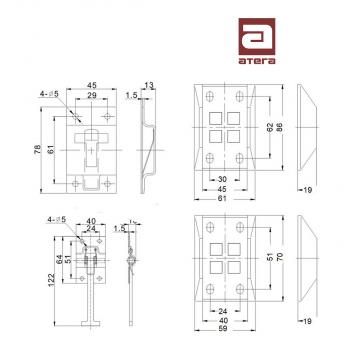 359 р. Фиксатор двери фургона Т-образный (122 мм, оцинкованная сталь) Isuzu Elf (NPR75)  рестайлинг (2003-2007)  с доставкой в г. Москва. Увеличить фотографию 6