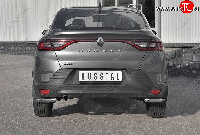 10 549 р. Защита заднего бампера (Ø42 мм уголки, нержавейка) SLITKOFF Renault Arkana (2019-2025)  с доставкой в г. Москва