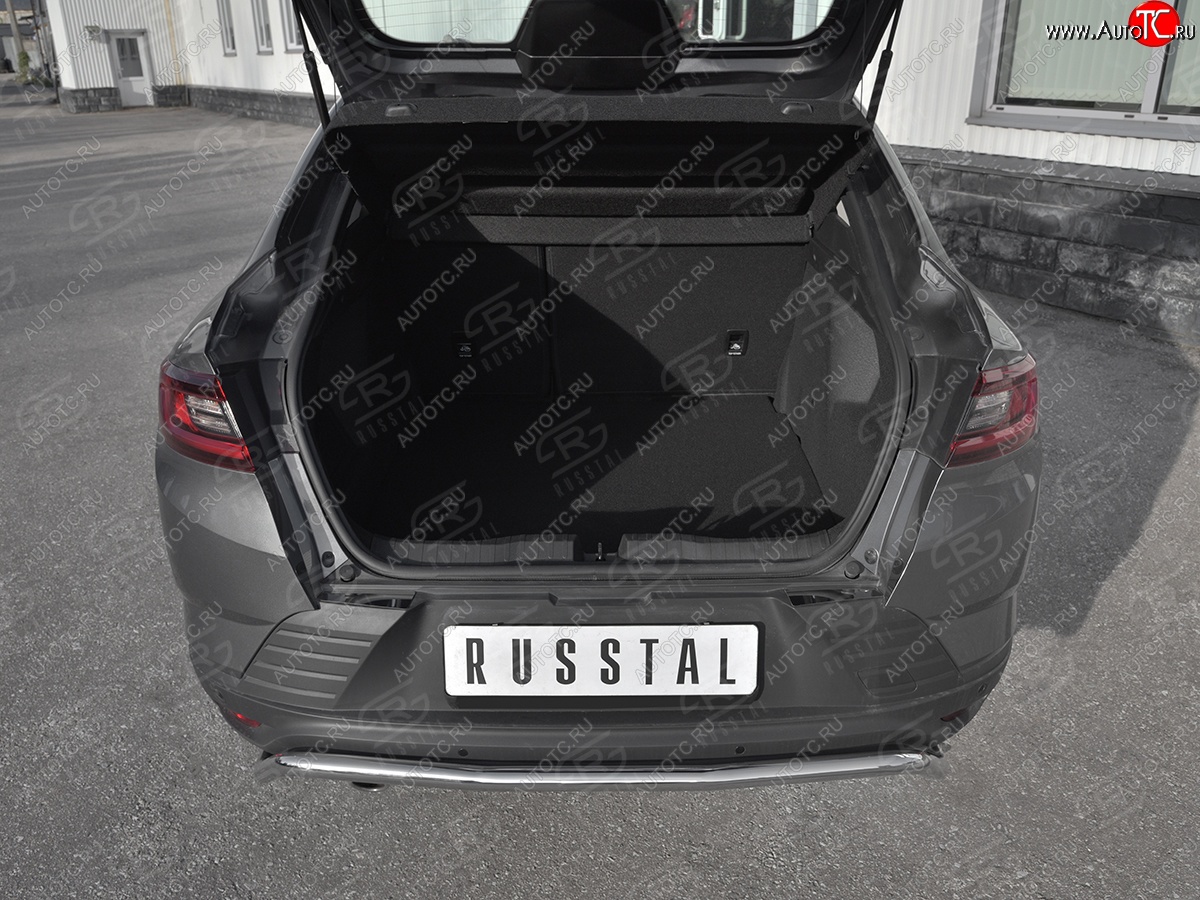 699 р. Защитная накладка заднего бампера Russtal  Renault Arkana (2019-2024) (Нержавейка шлифованная)  с доставкой в г. Москва