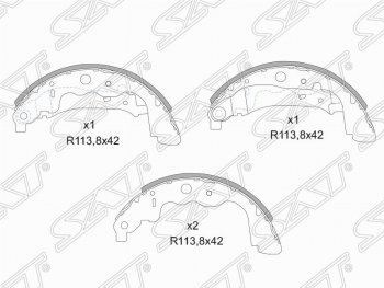 Колодки тормозные задние SAT  Clio  BH98, Duster  HS, Kangoo  KW0, Kaptur