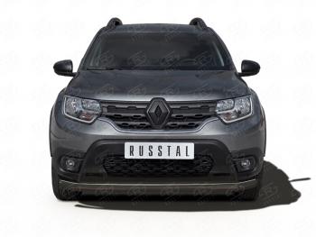 Защита переднего бампера (Ø63 мм) SLITKOFF Renault (Рено) Duster (Дастер)  HM (2021-2024) HM рестайлинг