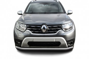 Защита переднего бампера Slitkoff (Ø57 мм). Renault (Рено) Duster (Дастер)  HM (2021-2024) HM рестайлинг