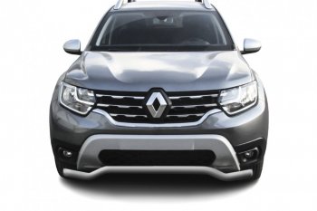 Защита переднего бампера Slitkoff (Ø57 мм). Renault (Рено) Duster (Дастер)  HM (2021-2024) HM рестайлинг