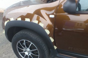 5 999 р. Комплект накладок на колёсные арки Petroil Tuning Renault Duster HS рестайлинг (2015-2021) (Текстурная поверхность)  с доставкой в г. Москва. Увеличить фотографию 4