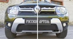 989 р. Защитная сетка решетки радиатора РА Renault Duster HS рестайлинг (2015-2021)  с доставкой в г. Москва. Увеличить фотографию 4