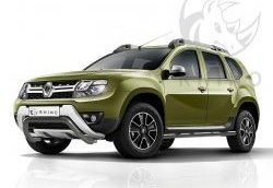 Защита переднего бампера (Ø63 мм волна, нержавейка) SLITKOFF Renault (Рено) Duster (Дастер)  HS (2015-2021) HS рестайлинг