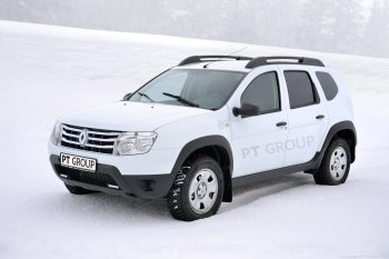 4 949 р. Пластиковые пороги Petroil Tuning ❞Чистые штаны❝ Renault Duster HS дорестайлинг (2010-2015) (Тисненый пластик)  с доставкой в г. Москва. Увеличить фотографию 3