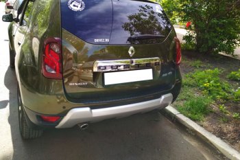 899 р. Защитная накладка заднего бампера Тюн-Авто Renault Duster HS рестайлинг (2015-2021)  с доставкой в г. Москва. Увеличить фотографию 2