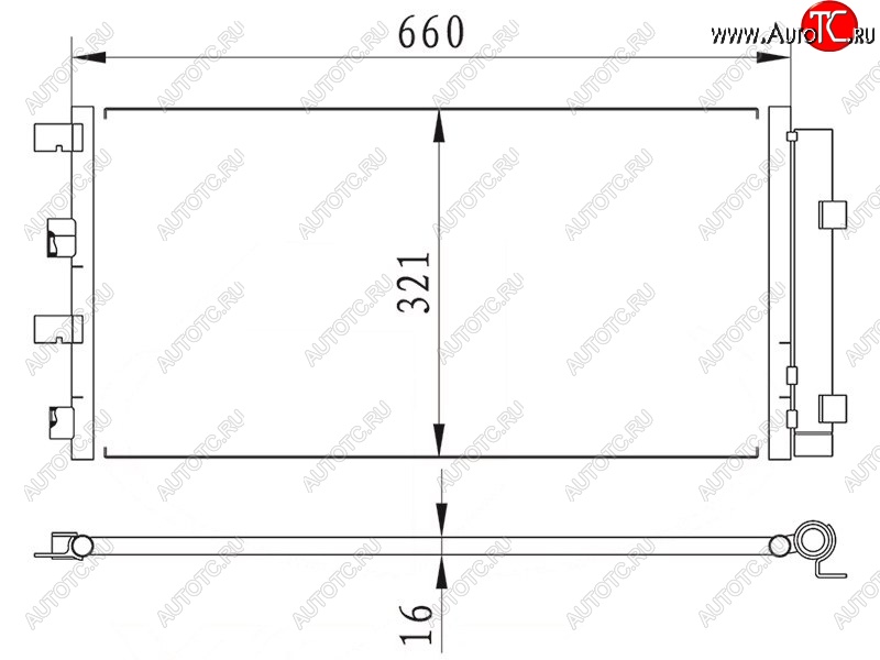 6 449 р. Радиатор кондиционера SAT  Renault Duster  HS (2010-2015) дорестайлинг  с доставкой в г. Москва