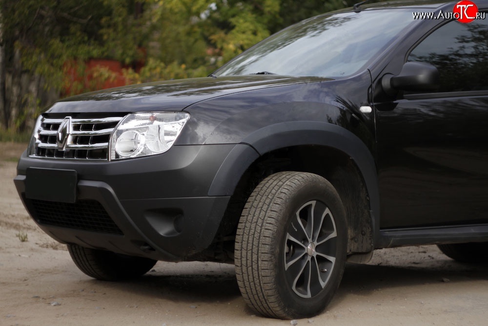 7 349 р. Накладки арок RA (комплект) Renault Duster HS дорестайлинг (2010-2015) (Поверхность шагрень)  с доставкой в г. Москва