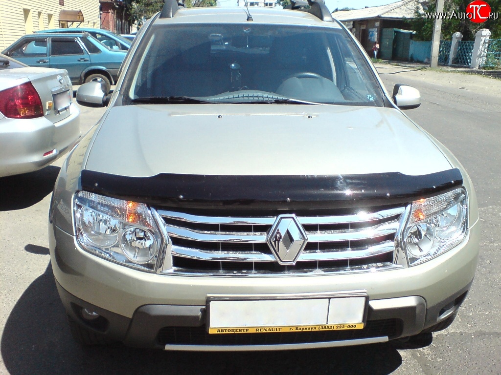 3 299 р. Дефлектор капота NovLine Renault Duster HS дорестайлинг (2010-2015)  с доставкой в г. Москва