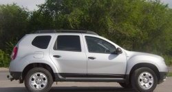 3 999 р. Накладки на двери Petroil Tuning Renault Duster HS дорестайлинг (2010-2015) (Тисненый пластик)  с доставкой в г. Москва. Увеличить фотографию 3