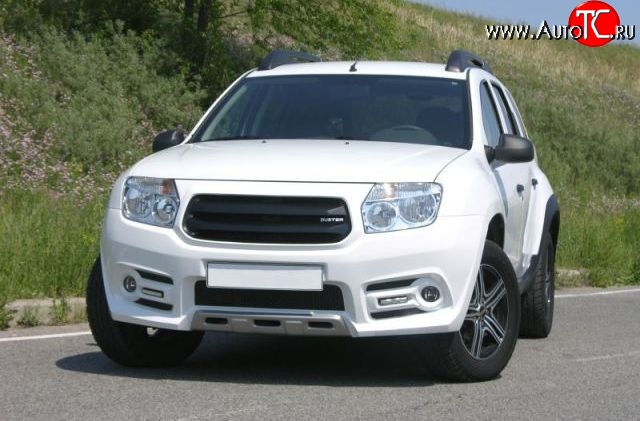 15 999 р. Передний бампер Sport Renault Duster HS дорестайлинг (2010-2015) (Неокрашенный)  с доставкой в г. Москва