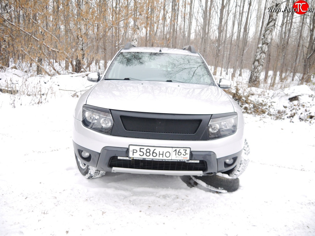 4 599 р. Решётка радиатора DM-Style  Renault Duster  HS (2010-2015) дорестайлинг (Без сетки, Неокрашенная глянец (под окраску))  с доставкой в г. Москва