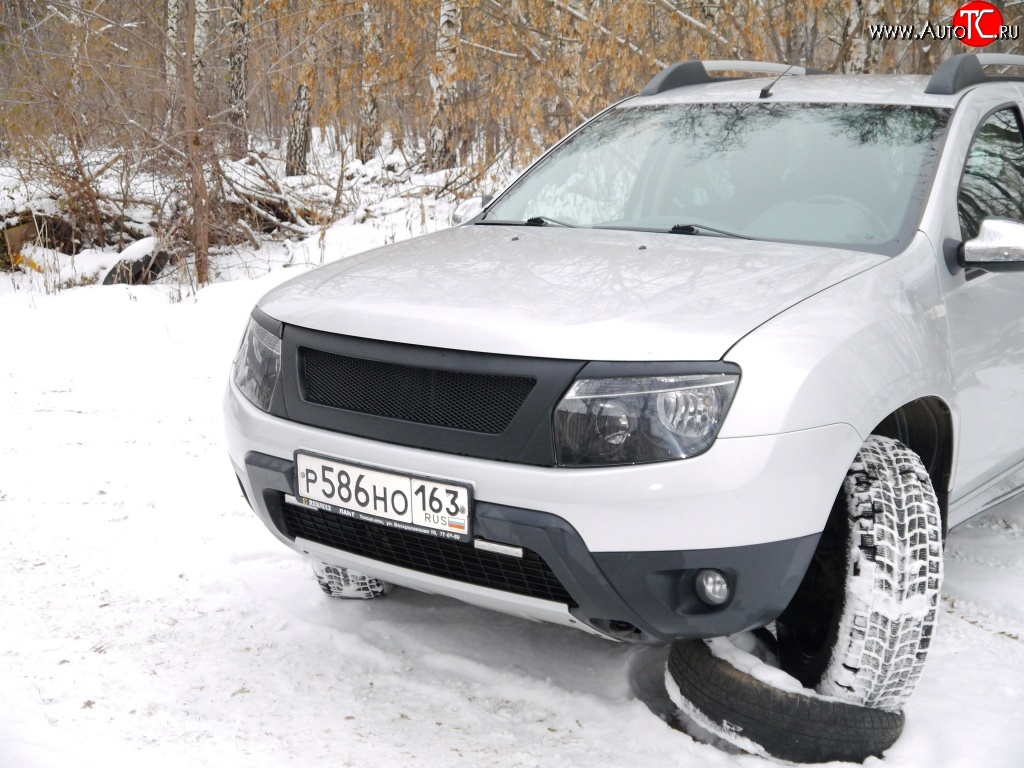 899 р. Реснички на фары DM-Style Renault Duster HS рестайлинг (2015-2021) (Неокрашенные)  с доставкой в г. Москва