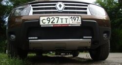 2 099 р. Сетка (с вырезами под ДХО) на бампер Russtal (черная) Renault Duster HS дорестайлинг (2010-2015)  с доставкой в г. Москва. Увеличить фотографию 2