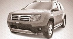 Одинарная защита переднего бампера диаметром 42 мм Slitkoff Renault Duster HS дорестайлинг (2010-2015)