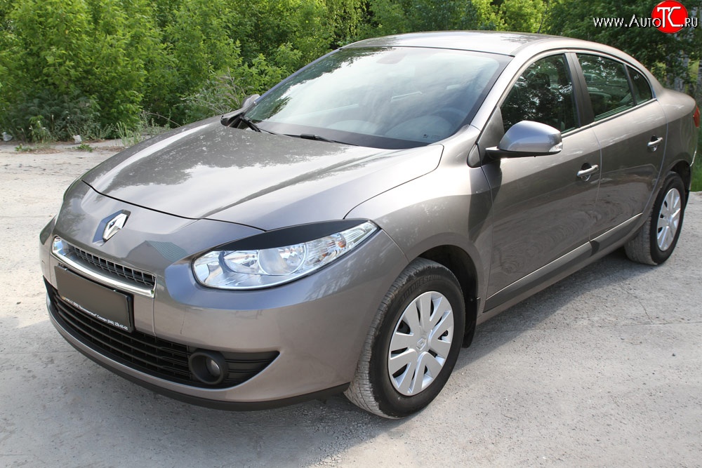 869 р. Реснички RA на фары дорестайлинг  Renault Fluence (2010-2012) дорестайлинг (Неокрашенные)  с доставкой в г. Москва