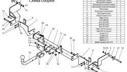 7 449 р. Фаркоп Лидер Плюс  Renault Kangoo  KC (1997-2007) 1- дорестайлинг, рестайлинг (Без электропакета)  с доставкой в г. Москва. Увеличить фотографию 2