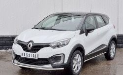 13 199 р. Защита переднего бампера (Ø42 мм, нержавейка) SLITKOFF  Renault Kaptur (2016-2020) дорестайлинг  с доставкой в г. Москва. Увеличить фотографию 2