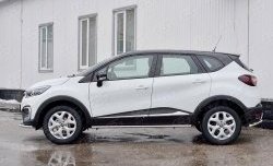 15 599 р. Защита порогов из круглой трубы диаметром 42 мм SLITKOFF  Renault Kaptur (2016-2025) дорестайлинг, рестайлинг  с доставкой в г. Москва. Увеличить фотографию 3