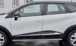 15 599 р. Защита порогов из круглой трубы диаметром 42 мм SLITKOFF  Renault Kaptur (2016-2025) дорестайлинг, рестайлинг  с доставкой в г. Москва. Увеличить фотографию 4