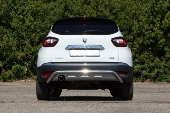 18 849 р. Защита заднего бампера Petroil Tuning Волна (d51)  Renault Kaptur (2016-2020) дорестайлинг (Нержавеющая полированная сталь)  с доставкой в г. Москва. Увеличить фотографию 2