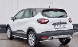 10 999 р. Защита заднего бампера (Ø42 мм уголки, нержавейка) SLITKOFF Renault Kaptur дорестайлинг (2016-2020)  с доставкой в г. Москва. Увеличить фотографию 2