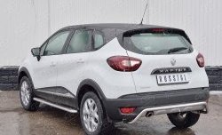 13 999 р. Защита заднего бампера (Ø42 мм волна, нержавейка) SLITKOFF Renault Kaptur дорестайлинг (2016-2020)  с доставкой в г. Москва. Увеличить фотографию 2