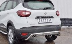 13 999 р. Защита заднего бампера (Ø42 мм волна, нержавейка) SLITKOFF Renault Kaptur дорестайлинг (2016-2020)  с доставкой в г. Москва. Увеличить фотографию 3