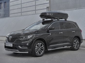 12 999 р. Защита переднего бампера (Ø42 мм, нержавейка) SLITKOFF Renault Koleos 2 (2016-2024)  с доставкой в г. Москва. Увеличить фотографию 3