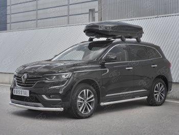 18 599 р. Защита переднего бампера (Ø63 мм, нержавейка) SLITKOFF  Renault Koleos  2 (2016-2025)  с доставкой в г. Москва. Увеличить фотографию 3