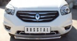 15 999 р. Одинарная защита переднего бампера диаметром 63 мм SLITKOFF Renault Koleos 1 Phase 2 (2011-2013)  с доставкой в г. Москва. Увеличить фотографию 2