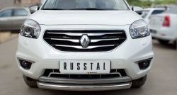 16 799 р. Одинарная защита переднего бампера диаметром 76 мм SLITKOFF Renault Koleos 1 Phase 2 (2011-2013)  с доставкой в г. Москва. Увеличить фотографию 3