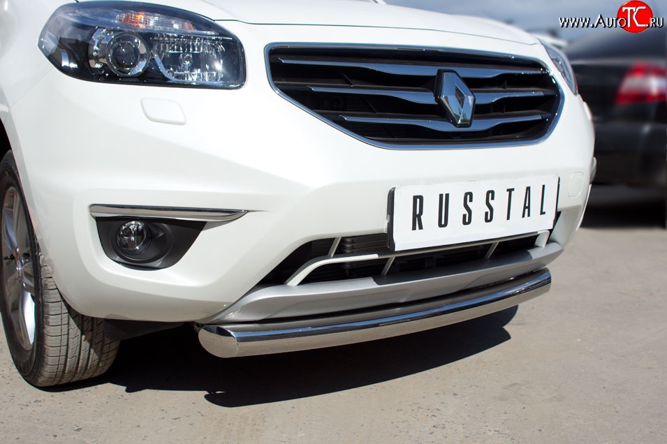 16 799 р. Одинарная защита переднего бампера диаметром 76 мм SLITKOFF Renault Koleos 1 Phase 2 (2011-2013)  с доставкой в г. Москва