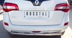 18 549 р. Защита заднего бампера (Ø75x42 мм, нержавейка) Russtal Renault Koleos 1 Phase 2 (2011-2013)  с доставкой в г. Москва. Увеличить фотографию 2